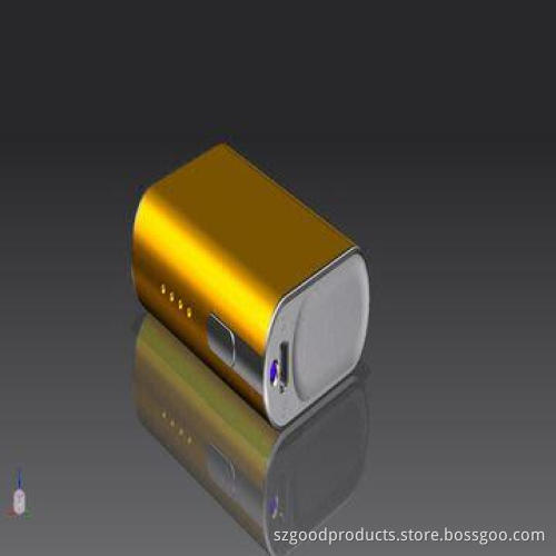 3,000mAh portable power charger w/private unique layout, supports bright LED torch/power indicator